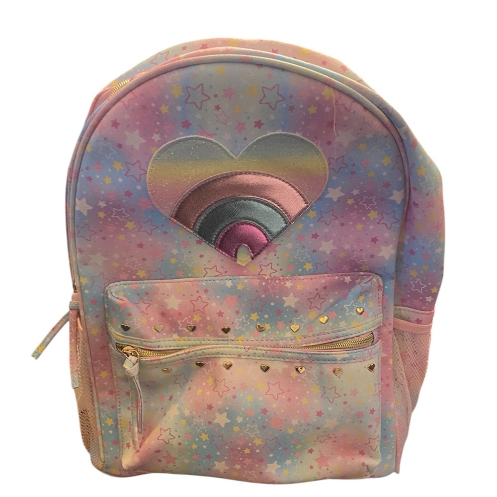 XL Girls Backpack - Hearts and Stars design